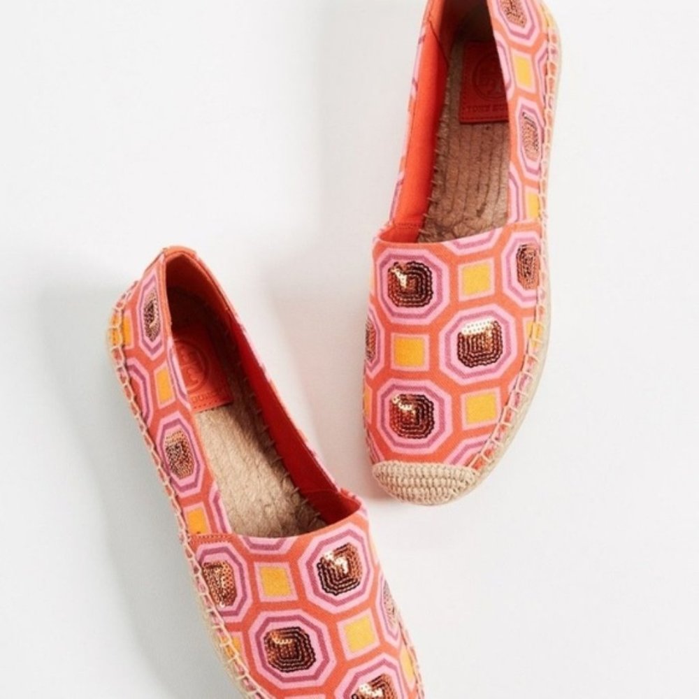 NWT Tory Burch Cecily Embellished Espadrilles